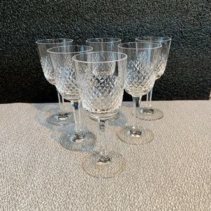 Mid-Century Modern Crystal Stemware Barware Cordial - set of 6